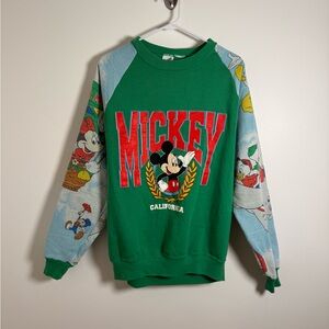 Vintage Upcycled Mickey Mouse College Sweatshirt